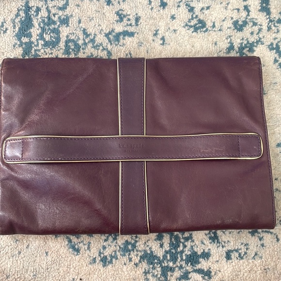 Kate Spade Aubergine/Plum and Gold Clutch - Picture 4 of 5